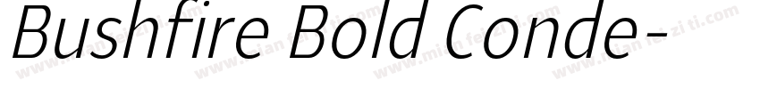 Bushfire Bold Conde字体转换